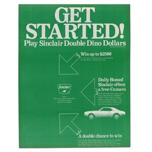 Sinclair Oil Double Dino Contest Magazine Advertisement Vintage 1960s Petroliana